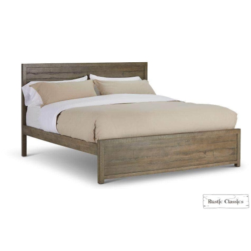 Rustic Classics Whistler Reclaimed Wood Platform Bed in Grey