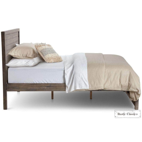 Rustic Classics Whistler Reclaimed Wood Platform Bed in Grey