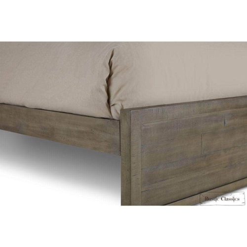 Rustic Classics Whistler Reclaimed Wood Platform Bed in Grey