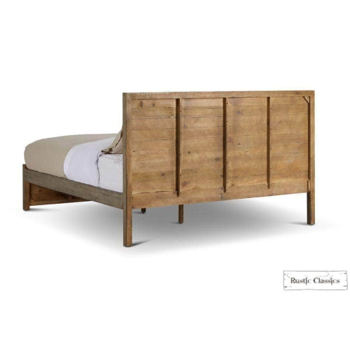 Rustic Classics Whistler Reclaimed Wood Platform Bed in Grey