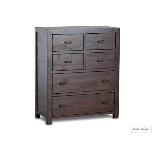 Rustic Classics Whistler Reclaimed Wood 6 Drawer Chest in Brown