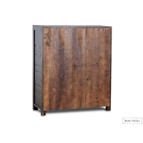 Rustic Classics Whistler Reclaimed Wood 6 Drawer Chest in Brown