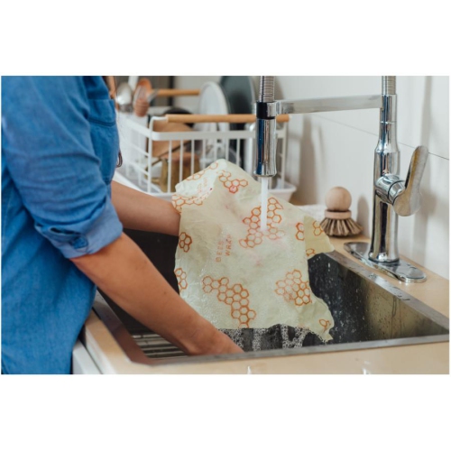 Beeswax Food Wrap - Honeycomb Design, 3 Pack