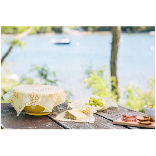 Beeswax Food Wrap - Honeycomb Design, 3 Pack