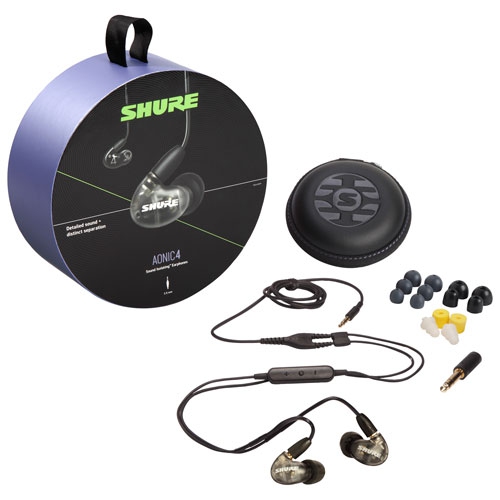 Shure AONIC 4 In-Ear Sound Isolating Headphones - Black