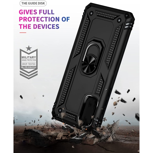 【CSmart】 Étui de béquille magnétique hybride anti-chute avec support de bague pour Motorola Moto G 5G 2022, Rouge