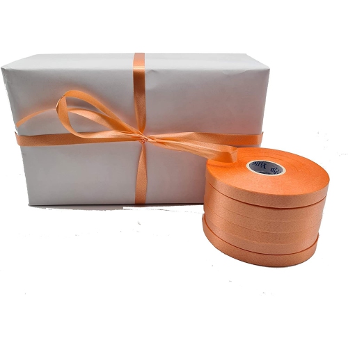 10 Pack Orange Satin Ribbon Polyester Satin Ribbons for Gift Wrapping DIY Crafts Weddings Invitations Flower Bouquet Bow Making Home Decor Sewing