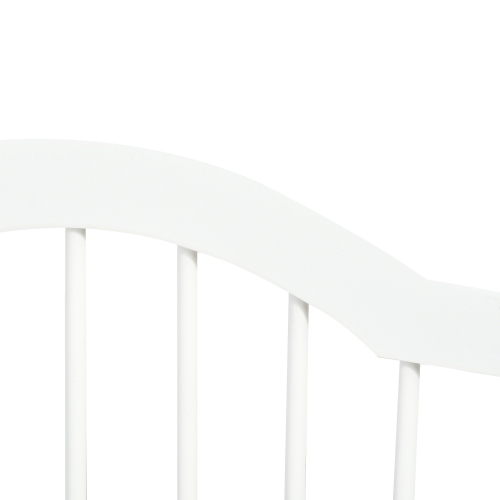 PawHut 24"H Foldable Dog Gate, 3 Panels Freestanding Pet Gate Barriers Indoor with Support Feet, Puppy Fence for Small Dogs, White