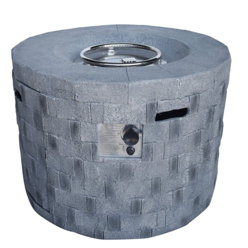 Noble House Dino Lightweight Concrete Circular Fire Pit in Gray | Best ...