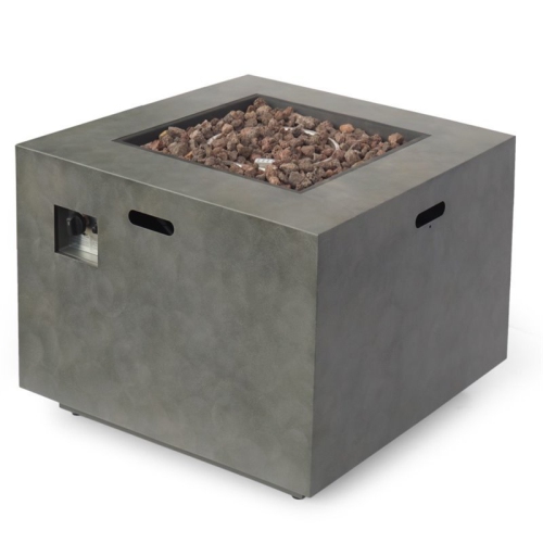 Noble House Wellington 33" Square Fire Pit in Concrete