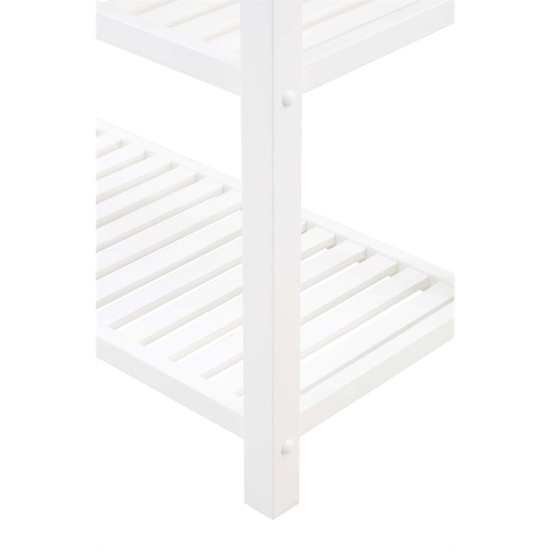 Designs2Go Three-Tier Butcher Block Kitchen Prep Island with Drawer- White Wood