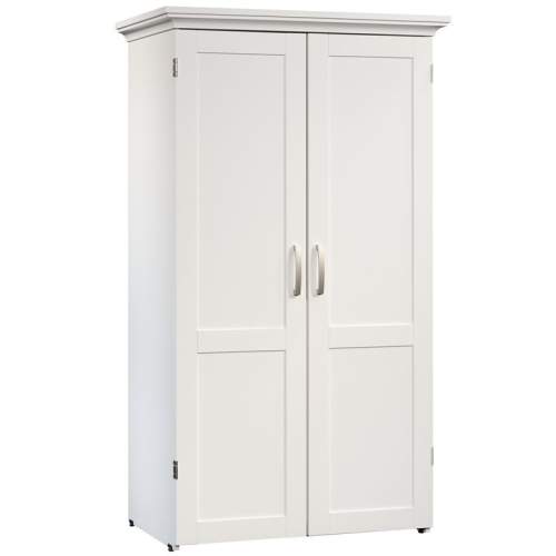 SAUDER  Select Contemporary Wooden Multi-Purpose Storage Craft Armoire In In White