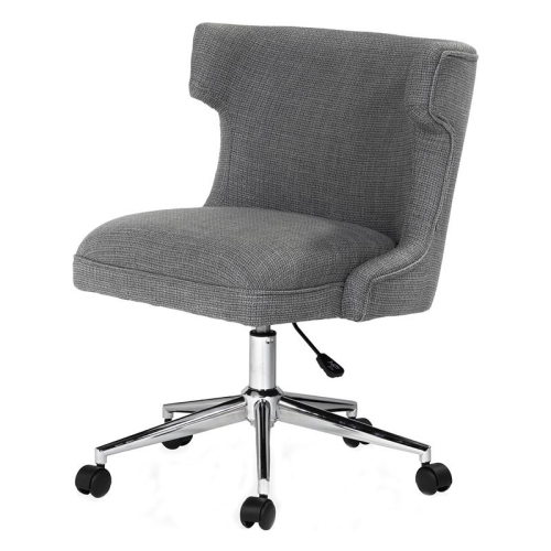 FURNITURE OF AMERICA  Nillicent Fabric Wing Back Office Chair In In Gray