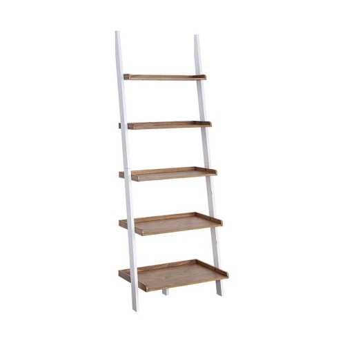 CONVENIENCE CONCEPTS  American Heritage Bookshelf Ladder With Five Tiers In Caramel Wood Finish