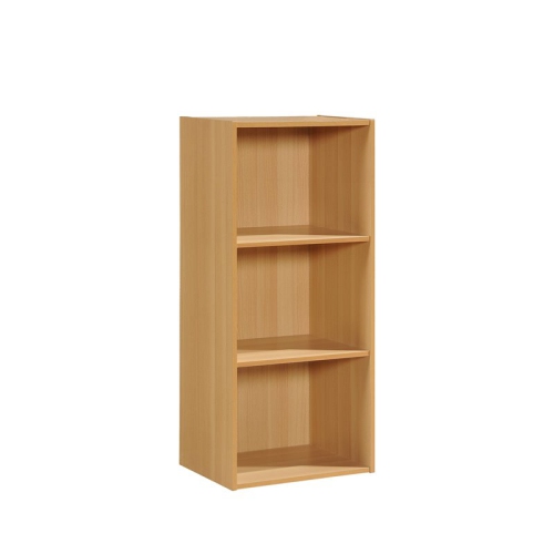 PEMBERLY ROW  Three Shelf Wooden Bookcase In Finish In Beige