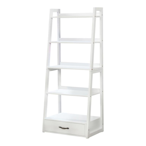 FURNITURE OF AMERICA  Ploomer Transitional Wood 1-Drawer Bookcase In In White