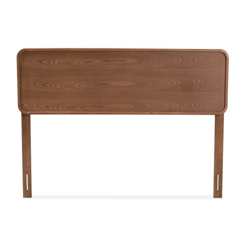 Baxton Studio Mailene Mid-Century Wood Queen Headboard in Walnut Brown