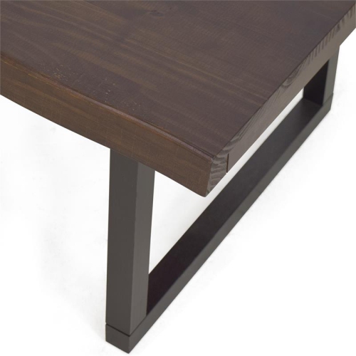 Jennings Cherry and Ebony Solid Wood Live Edge Sofa Bar Table