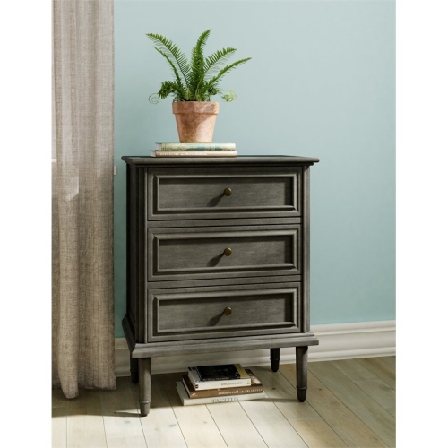 Finch Webster 3 Drawer Storage Cabinet Dark Gray