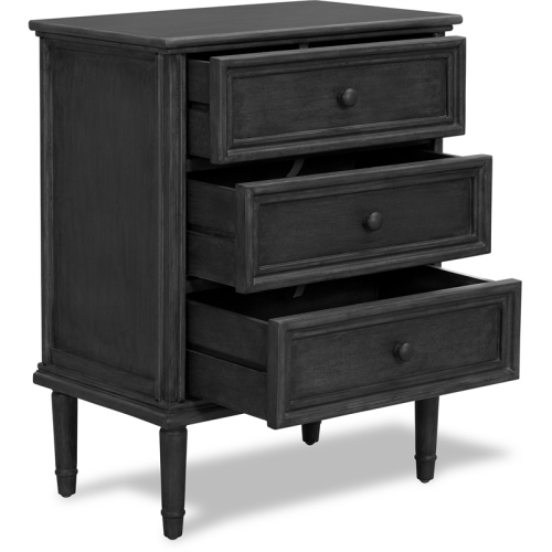 Finch Webster 3 Drawer Storage Cabinet Dark Gray