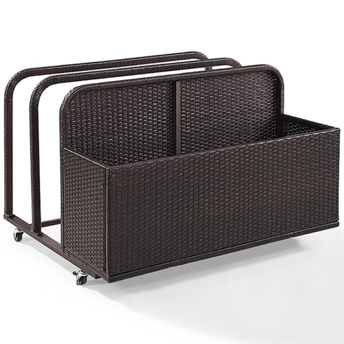 Crosley Palm Harbor Coasta Wicker / Rattan Patio Float Caddy in Brown