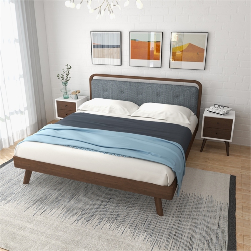 Francesca Solid Wood Frame White Nightstand Bed Side Tables