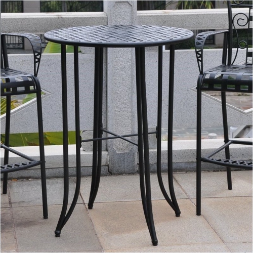 Pemberly Row 3-Piece Iron Patio Bar-height Bistro Set