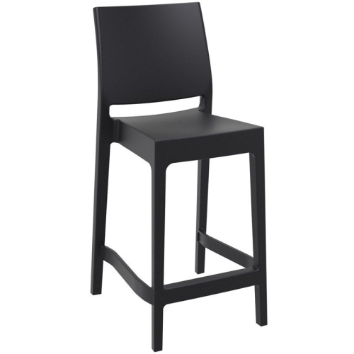 COMPAMIA  Siesta Maya Resin 25.6" Counter Stool In In Black
