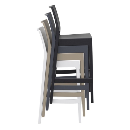 Compamia Siesta Maya Resin 25.6" Counter Stool in Black