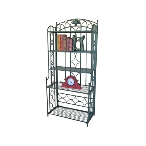 PEMBERLY ROW  Iron Bakers Rack In Verdi Gris