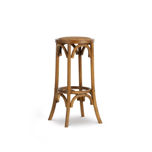 Linon Rae 30" Wood Backless Bar Stool in Brown