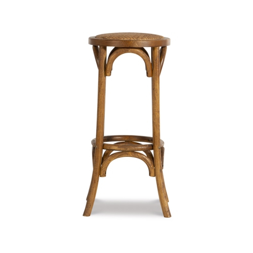 Linon Rae 30" Wood Backless Bar Stool in Brown