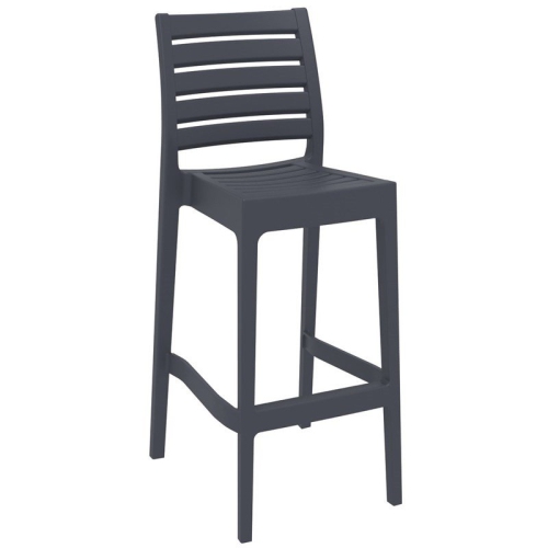 COMPAMIA  Ares 29.5" Outdoor Bar Stool In Dark In Gray