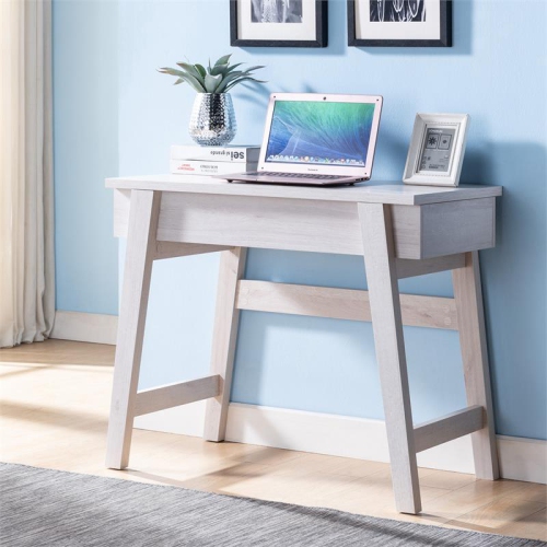 Furniture of America Kelli Modern Wood Lift-Top Console Table in White Oak