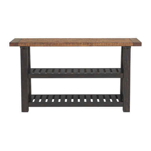 Martin Svensson Home Bolton 55" Solid Wood Sofa Table Black Stain and Natural