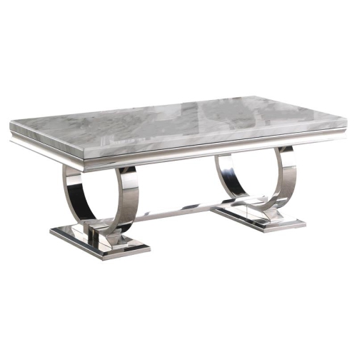 BEST MASTER  Lexington Rectangle Faux Marble Coffee Table