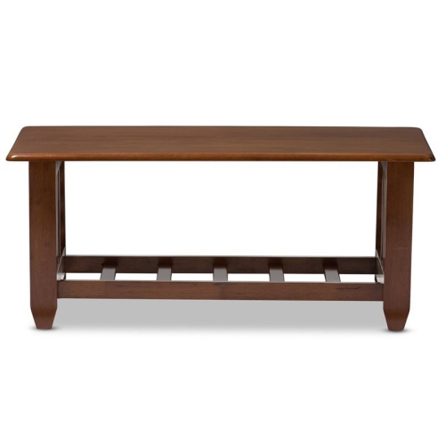 Bowery Hill Mission Style Hardwood Coffee Table in Cherry Brown Wood