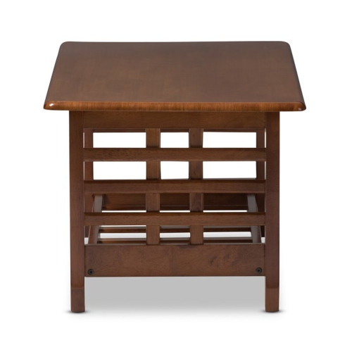 Bowery Hill Mission Style Hardwood Coffee Table in Cherry Brown Wood