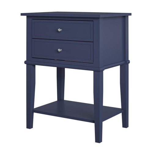 AMERIWOOD HOME  Franklin Accent Table With 2 Drawers In Navy