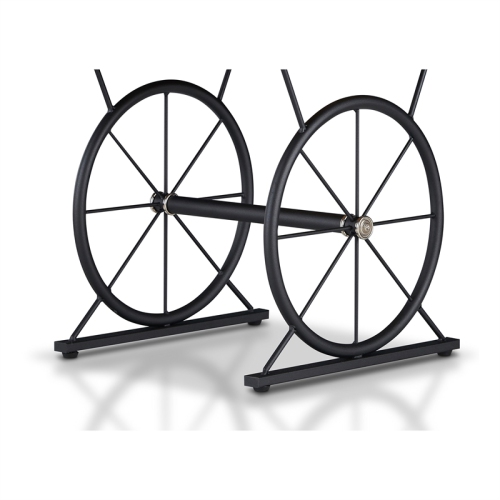 Furniture of America Davide Wood Wheel-Base End Table in Warm Oak