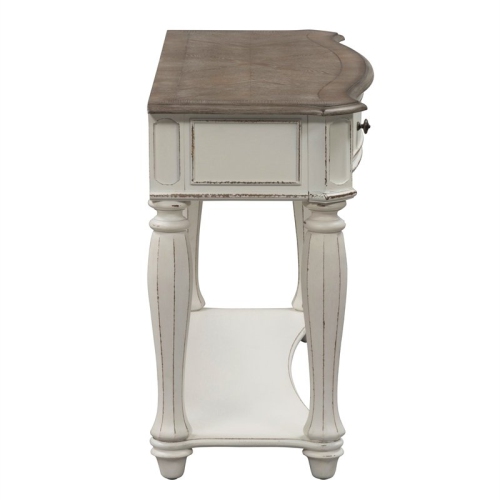 Pemberly Row Traditional Wood Sofa Table in White