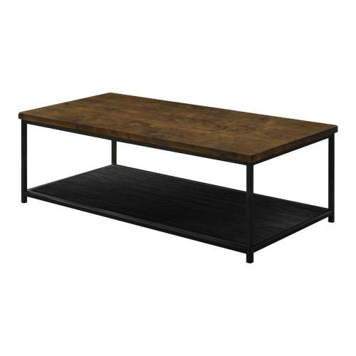 FURNITURE OF AMERICA  Pris Wood 1-Shelf Coffee Table In Oak And Black