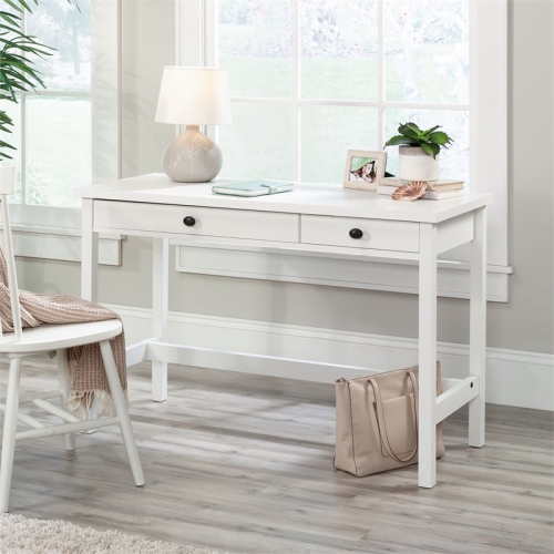 Sauder County Line 47" Rustic Wooden Writing Desk in Soft White