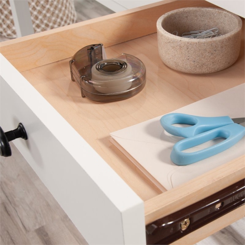 Sauder County Line 47" Rustic Wooden Writing Desk in Soft White