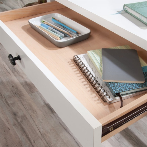 Sauder County Line 47" Rustic Wooden Writing Desk in Soft White