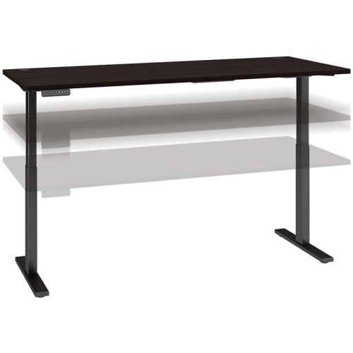 SCRANTON & CO  Furniture 72W X 30D Height Adjustable Desk In Black Walnut