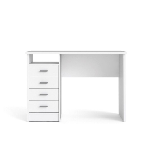 Tvilum Warner Contemporary 4 Drawer Writing Desk in White
