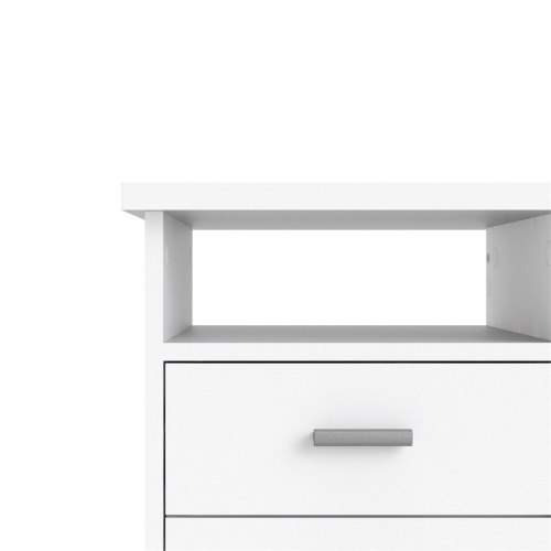 Tvilum Warner Contemporary 4 Drawer Writing Desk in White