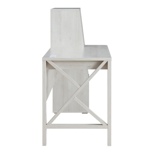 Furniture of America Axela Wood Multi-Storage Desk in White Oak