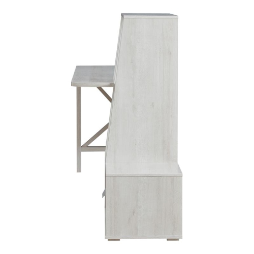 Furniture of America Axela Wood Multi-Storage Desk in White Oak